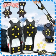 SHOOGEL Ice Claw, 10 Teeth Universal Ice Gripper Spike,  Spike Anti-Slip Shoes Crampons For Shoes