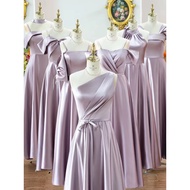 bridesmaid dress plus size bridesmaid dress Bridesmaid Satin Slender Dress - Purple Summer Style 202