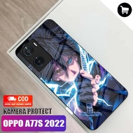 Softcase Glass Kaca Trendi For Oppo A77S 2022 Terbaru Anime karakter [Camera Protect] - IC56- casing