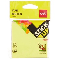 DELI STICKY NOTES BRIGHT COLOURS 76X76MM (3X3INCHES) 100 SHEETS