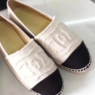 狀況優｜Chanel 米色/奶茶色草編鞋🤍38號