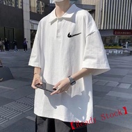 Hot Sale Summer New polo Shirt Men's Lapel Short Sleeve T T-shirt Youth Leisure Hong Kong Style Cotton Half Sleeve Top Clothes Fashion High Quality Fashionable