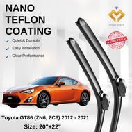 Toyota GT86 GR86 Premium Japan Tech Car Wiper Blades 20”+22” | Streak-Free, Durable, Easy Install +F