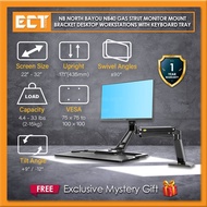 NB North Bayou NB40 22 to 32 Inch Gas Strut Monitor Mount Bracket Sit Stand Desktop Workstations wit