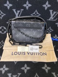 正版 現貨 Louis Vuitton LV 男裝 19 Mini Soft Trunk Bag Eclipse Monogram 小型隨身袋