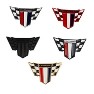 1 ❤ 3D Metal NEW Camaro Wing Flag Emblems Right Left Fender Decals Rear logo for Chevrolet Hornet RS