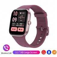 นาฟิกาสมาทวอท New 2.1 Inch HD Smart Watch Women Sport Band Fitness Trackers Body Temperature Waterproof Smartwatch Women for Android Ios