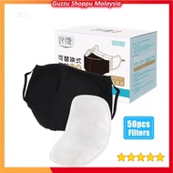 [GSM] PM2.5 Adult Face Mask 3 Layers Changeable Filter Washable (2 Mask + 50 Filters)
