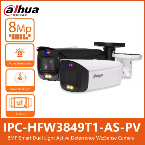 Dahua IPC-HFW3849T1-AS-PV 8MP 4K Smart Dual Light Active Deterrence Bullet WizSense Network Security
