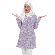 AQEELA Nursing Vertical Front T-Shirt- Lilac (ai999b)