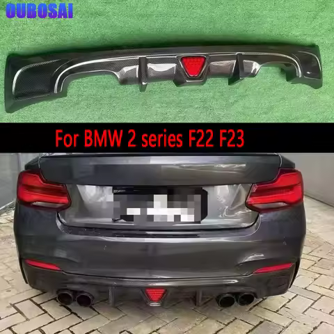 For BMW 2 series F22 F23 Carbon Fiber Car Rear Bumper Diffuser Rear Splitters Spoiler Back lip Car A