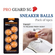 [SG] Pack of 6 Sneaker Balls Shoes Bag Cabinet Locker Deodorizer Air Freshener Sports Deodorant