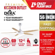 Deka 56" DC Motor 5 Blades 14 Speeds Ceiling Fan DC33 PRO BK / PW | F5DC BK / WH | DX56 WN / PW | DS