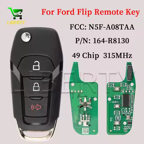 Liberty Flip Folding Remote Car Key 49Chip 315MHz N5F-A08TAA 164-R8130 for Ford Explorer Escape Mave