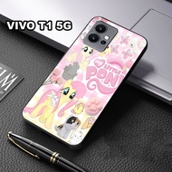 Glossy glitter Softcase for type VIVO T1 5G PONY motifhp Vivo T1 5G case/ can also be used for all o