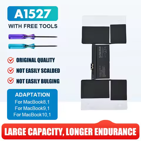 A1527 5263mAh Laptop Battery for Apple Macbook pro 12" A1534 EMC2746 EMC2991 EMC3099 2015 2016 2017 