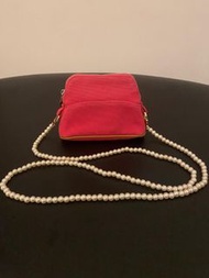 Hermes rare nice shocking pink  colour mini small size cute bolide pearl chain bag vintage Constance