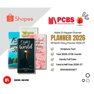PCBS Diary Planner 2026 (An 18-Month Personal Planner January 2026 - June 2027) with Bible Verses
