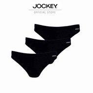 JOCKEY UNDERWEAR กางเกงในชาย ELANCE BIKINI X3 รุ่น KU 6099 BIKINI สีดำ (แพ็ค 3 ชิ้น)