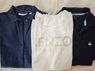 KENZO PARIS 白色短袖上衣LACOSTE鱷魚POLO裙