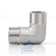 Knie LL Stainless 304 Drat Luar uk 1/2Inch E11 - Fitting pipe sambungan Pipa nepel keni kni knee elb
