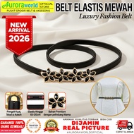 AURORAWORLD ELASTIC BELT BUCKLE COOLWanita FOR DRESS, GAMIS, TUNIC, FASHION BELT BELT FOR WOMEN