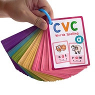 English CVC Word Flash Card English Word Card Phonics Early Childhood Education Learning Puzzle Card