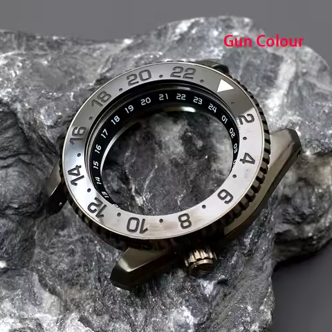 NH35 MOD Gun Colour Watch Case Fit Japan NH34 NH35 NH36 4R 6R Sapphire Glass 200M Waterproof Diver W