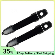 1Pair Front Left + Right Exterior Door Handle W/Keyhole for   69211-AA010,69211-AA020, 69229-AA011
