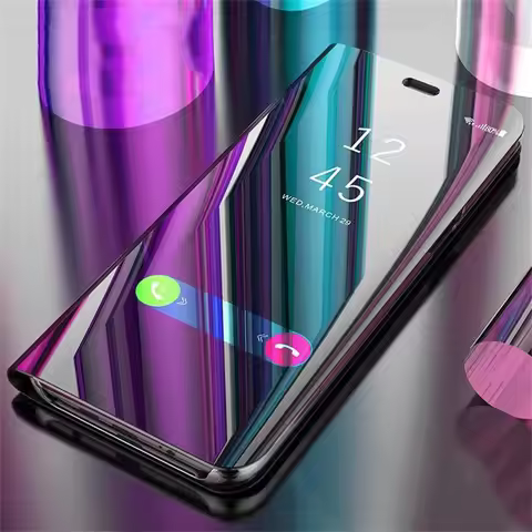 Smart Mirror Phone Case For Samsung Galaxy A51 A71 Luxury PU Leather View Flip Cover For A 51 A 71 S