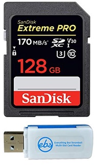 SanDisk 128GB SDXC Extreme Pro Memory Card Works with Sony Alpha a7 III Mirrorless Camera 4K V30 UHS