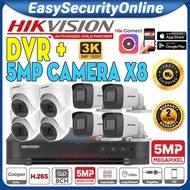 HIKVISION 5MP 8-CHANNEL CCTV Ultra HD 1920P 5.0MP 8CH HIK DVR+Camera Package P2P View on phone suppo