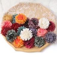 Dahlias Dandelion Artificial Flower Hydrangea Silk Fake Flowers for Home Decor Wedding Party Decoration DIY Craft Wreath