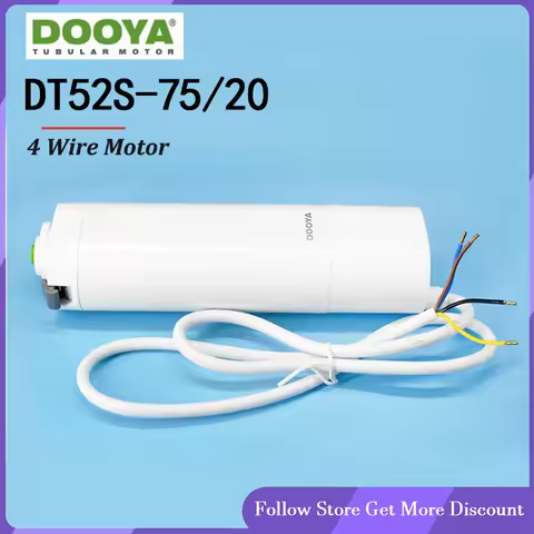 Dooya DT52S 75W Electric Curtain Motor,Smart Home Motorized 4 Wire Strong Motor,Work with Fibaro Con