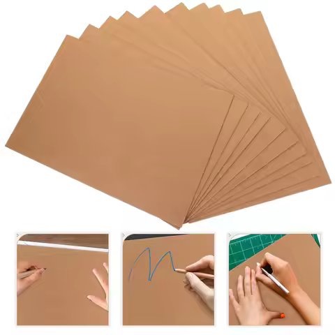 10 Sheets Kraft Chip Board Thick Painting Paper Blank Cardstock for Oil Pastel Sketch Drawing Paper 