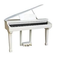 亞洲樂器 贈地毯 Ringway GDP1120 平台式數位電鋼琴 (白)、藍牙傳輸、附鋼琴椅、白色三角鋼琴