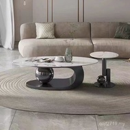 Luxury Table Net Use Tea Popular Rental Room Household Small Apartment Board Black Coffee Table Rock