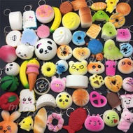 Mary New 5Pcs Squishy Cake Panda Bread Donut Keychain Slow Rising Squishy Toys Food