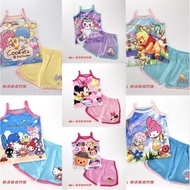 Local Seller Cuddle Me 3 to 8 year old kids pyjamas set kids outing set Minnie Mouse Tsum Tsum unicorn little twin star