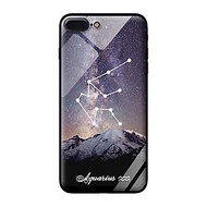 Ốp kính 12 cung Hoàng Đạo cho iPhone 7 Plus Aquarius - Hàng chính hãng