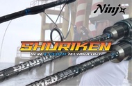 NINJA SHURIKEN 1 PIECE HOLLOW BLANK SPINNING &amp; BC JIGGING ROD