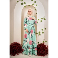 Dress viral Aloha Hawaii fashion Spring Summer longsleeve Floral Dress Long Dress Beach Baju Pantai🦋