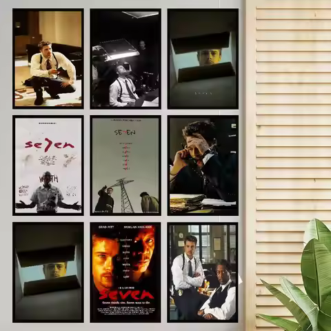 Seven Se7en Movie Classic Classic Anime Poster Waterproof Paper Sticker Coffee House Bar Room Wall D