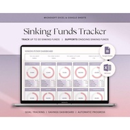 2026 Digital Planner, Sinking Funds Tracker Spreadsheet Budget Savings Tracker Personal Finance Plan
