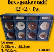 BOX SPEAKER 12 INCH DOUBLE PLUS TWEETER mdf (harga satuan)