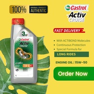 Castrol Activ Cruise 15W-50 Minyak 4T Motor 100% Original Castrol Motorcycle Oil Motosikal & Skuter