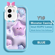 เคสสำหรับ VIVO โทรศัพท์ฝน Y36 Y27 V27E Y55 Y11 Y16 Y02 Y02S Y35 Y33S Y21T Y21S Y15A Y91C Y33S Y20S Y20i Y12 Y15 V25E ซิลิโคนนุ่มเคสครอบโทรศัพท์ดาวห้าแฉก Y17