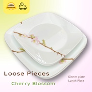 Corelle Square Cherry Blossom Dinner Plate / Lunch Plate