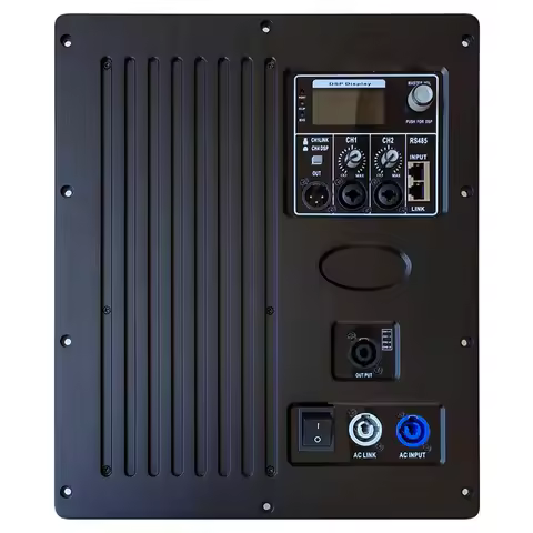 SenMicre PDA4800+CQ380 Professional Power Amplifier 4x800W 4-Ch DSP Active Speaker Amplifier Module 