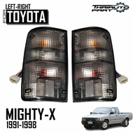 ไฟท้าย TOYOTA HILUX MIGHTY-X LN85 LN106 ไมตี้เอ็กซ์ ปี 1991 - 1998 สีสโม๊ค 1 คู่ รวมชุดสายไฟ และหลอด